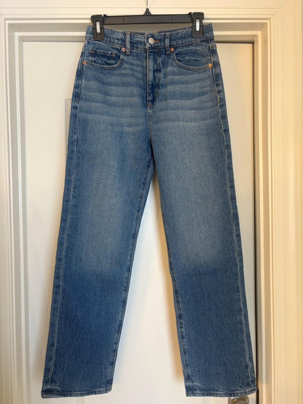 LOFT Medium Blue Straight-Leg Jeans